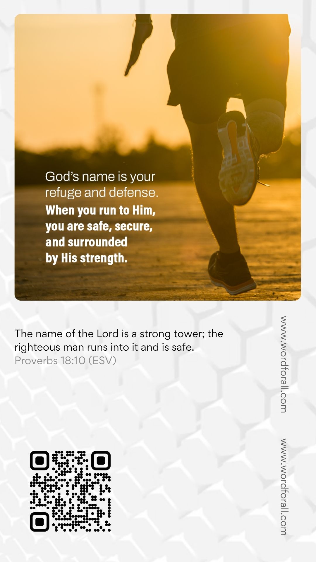 No matter where life takes you, God's goodness and mercy are right behind you. You're never alone. You are always safe and secure in His presence.