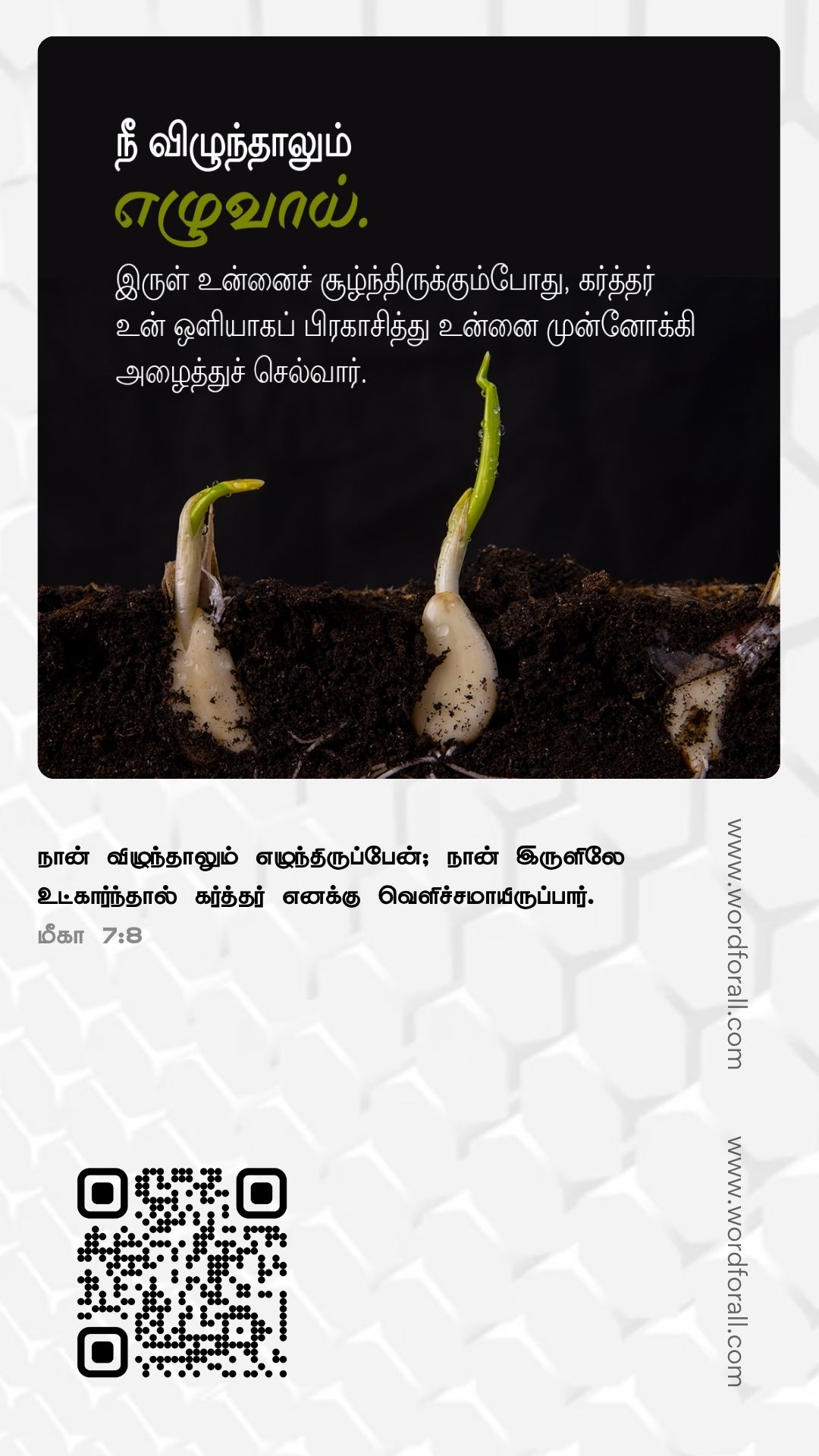 கடவுள் பொறுமையானவர், வல்லமையுள்ளவர். மனந்திரும்புவதற்கு அவர் நேரம் கொடுக்கிறார், ஆனால் அவர் நீதியுள்ளவரும் கூட. எந்தத் தவறும் அவருடைய கண்களுக்குத் தப்புவதில்லை. அவருடைய கருணையை நம்புங்கள். அவருடைய நீதியை நம்புங்கள்.