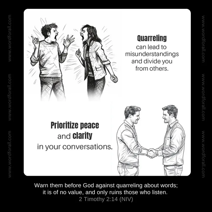 Quarreling can lead to misunderstandings and divide you from others. Prioritize peace and clarity in your conversations.