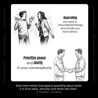 Quarreling can lead to misunderstandings and divide you from others. Prioritize peace and clarity in your conversations.
