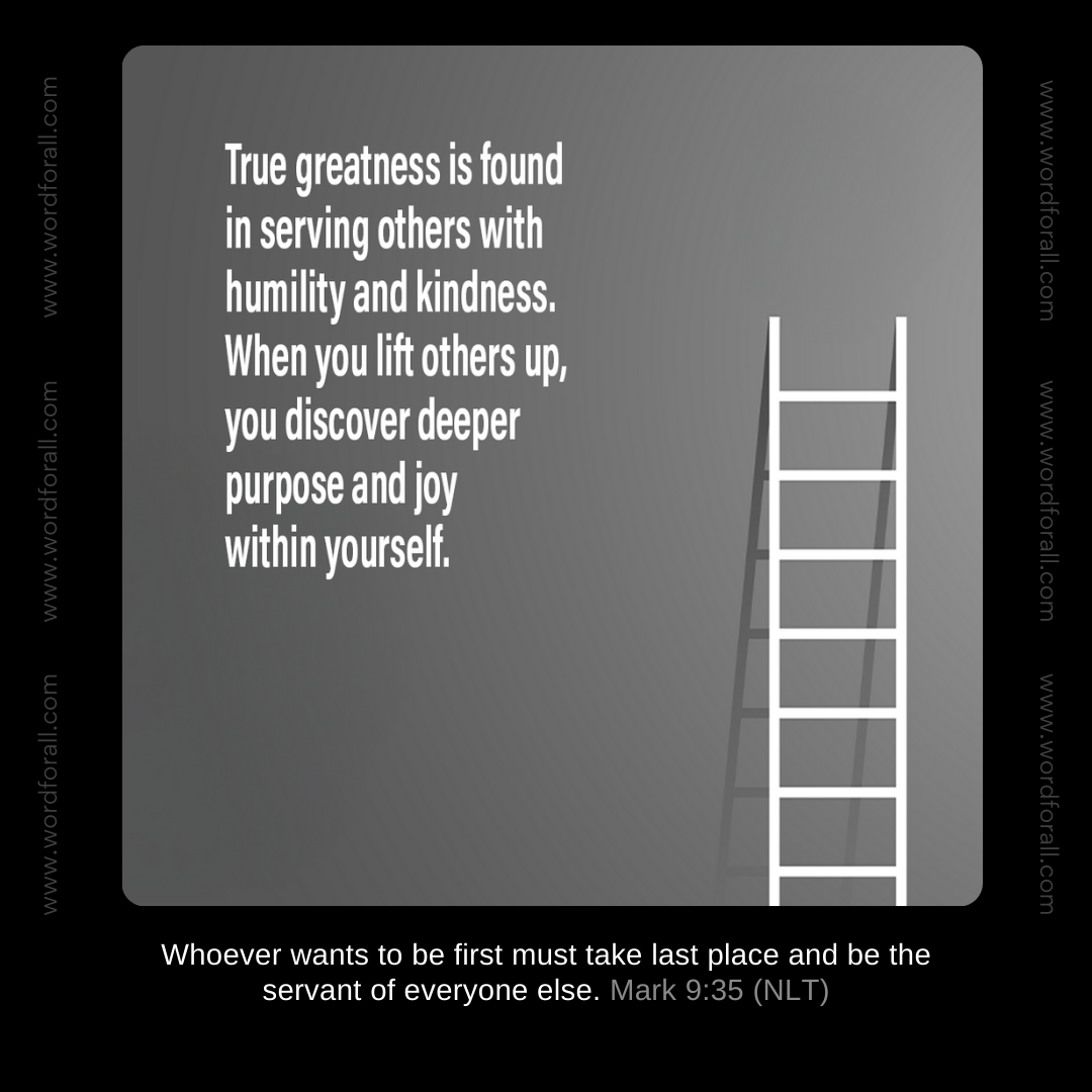 True greatness is found in serving others with humility and kindness.
When you lift others up, you discover deeper purpose and joy within yourself.