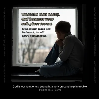 When life feels heavy, God becomes your safe place to rest. Lean on Him when you feel weak; He will carry you through.