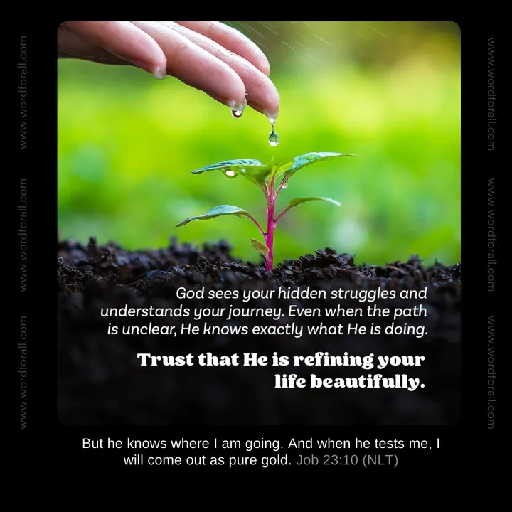God sees your hidden struggles and understands your journey. Even when the path is unclear, He knows exactly what He is doing. Trust that He is refining your life beautifully.