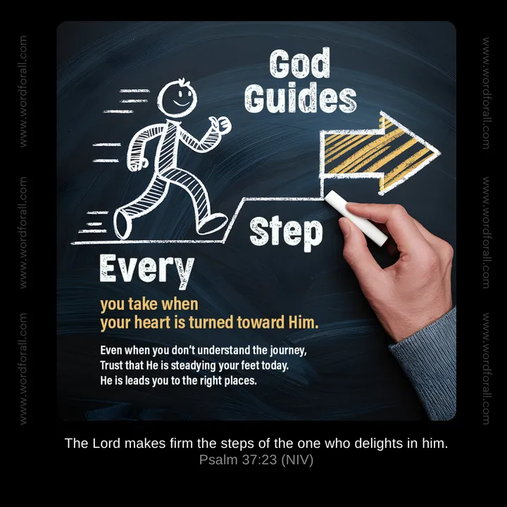 God guides every step you take when your heart is turned toward Him. Even when you don't understand the journey, Trust that He is steadying your feet today. He is leads you to the right places.