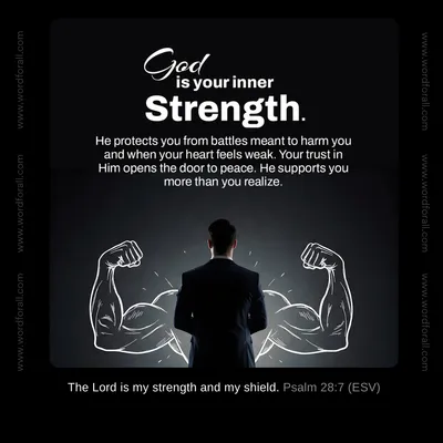 God is your inner strength. He protects you from battles meant to harm you and when your heart feels weak. Your trust in Him opens the door to peace. He supports you more than you realize.