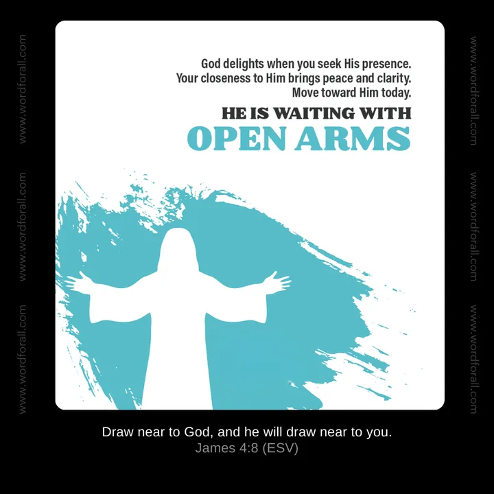 God delights when you seek His presence. Your closeness to Him brings peace and clarity. Move toward Him today. He is waiting with open arms.