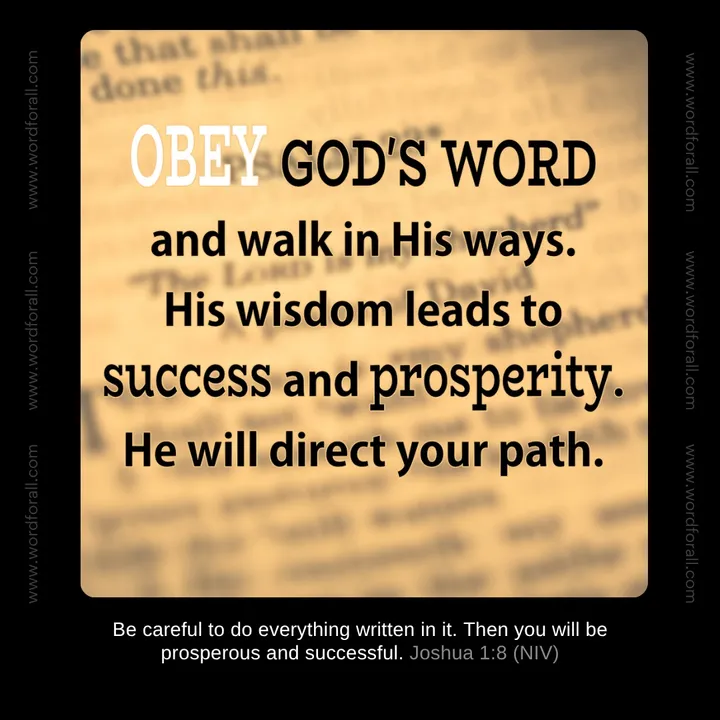 Aligning your heart with God's Word brings true direction and peace to your life. As you faithfully walk in His ways, He promises to guide and prosper your path. Trust Him to lead you today.