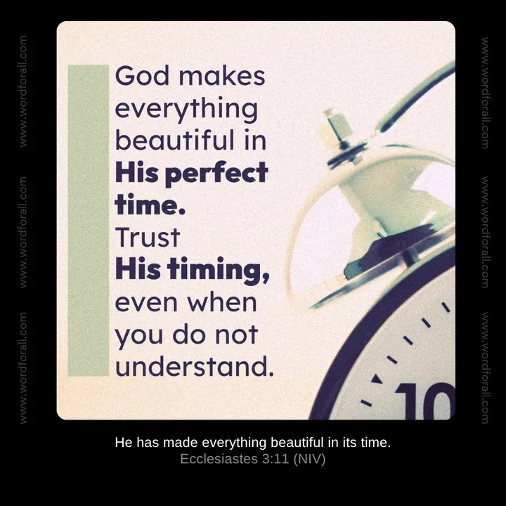 Even when your life feels messy or incomplete, God is at work behind the scenes. Trust His perfect timing. He is turning every detail of your story into something beautiful.