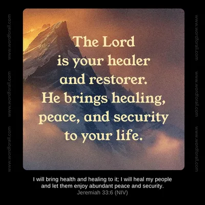 God is bringing healing and restoration to your heart and life. He promises to quiet your fears and wrap you in His abundant peace. You can rest safely in His secure care today.
