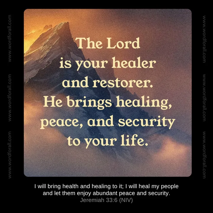 God is bringing healing and restoration to your heart and life. He promises to quiet your fears and wrap you in His abundant peace. You can rest safely in His secure care today.