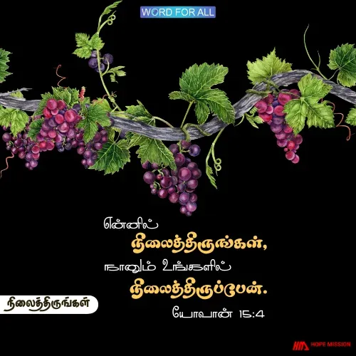 தேவனில் நிலைத்திருங்கள், அவரும் உங்களில் நிலைத்திருப்பார்.