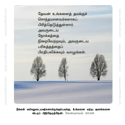 தேவன் உங்களைத் தமக்குச் சொந்தமானவர்களாகப் பிரித்தெடுத்துள்ளார்