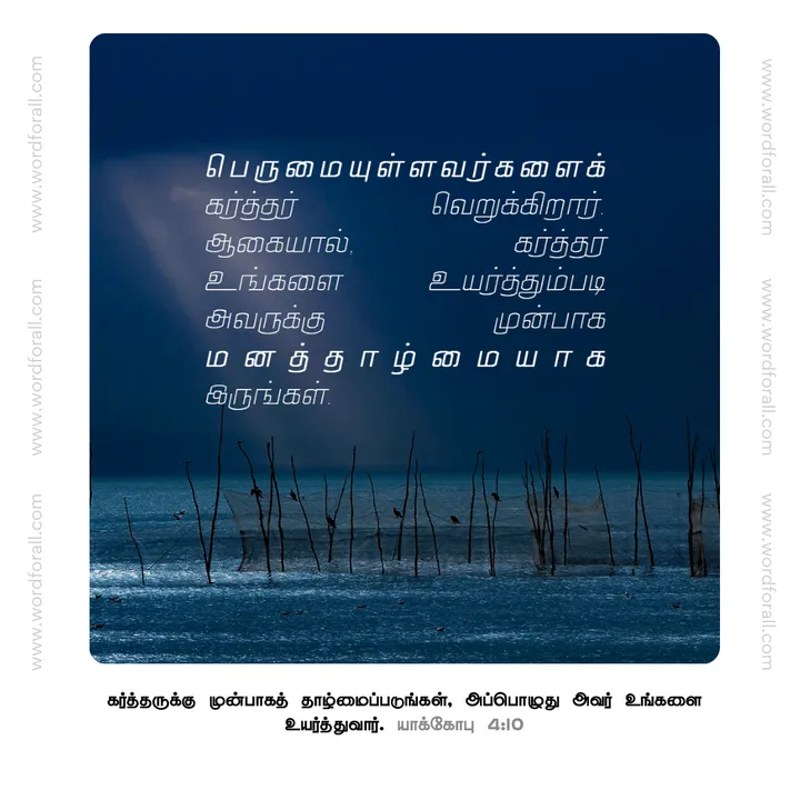 பெருமையுள்ளவர்களைக் கர்த்தர் வெறுக்கிறார்