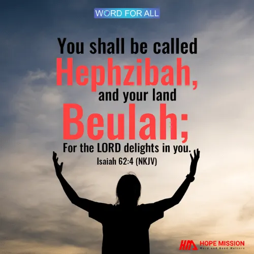 THE LORD DELIGHTS IN YOU.