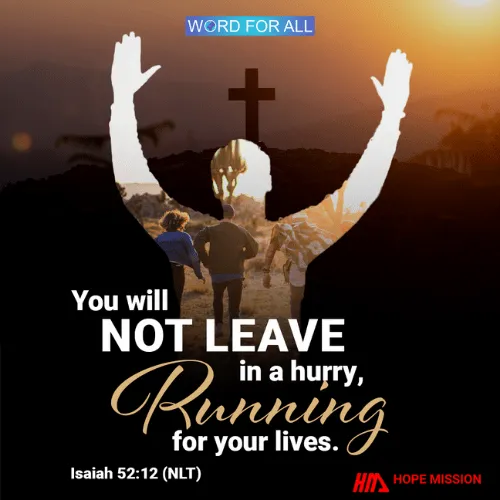 YOU WILL NOT LEAVE IN A HURRY, RUNNING FOR YOUR LIVES.
