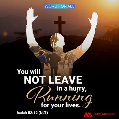 YOU WILL NOT LEAVE IN A HURRY, RUNNING FOR YOUR LIVES.