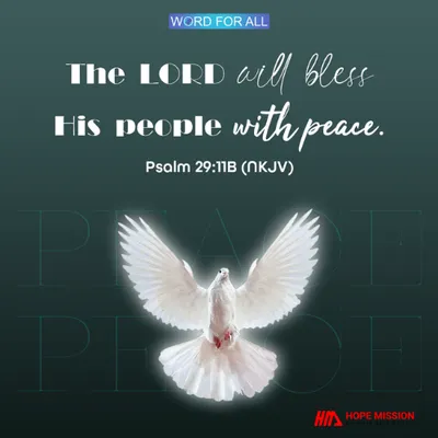 THE LORD WILL BLESS HIS PEOPLE WITH PEACE.