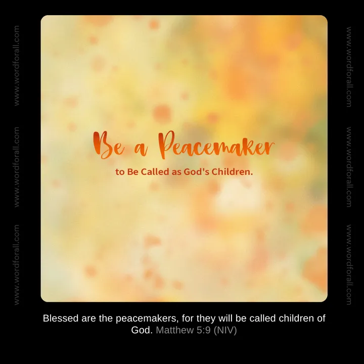 Be a Peacemaker