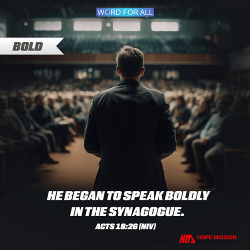 BE BOLD AND PROCLAIM THE GOOD NEWS.