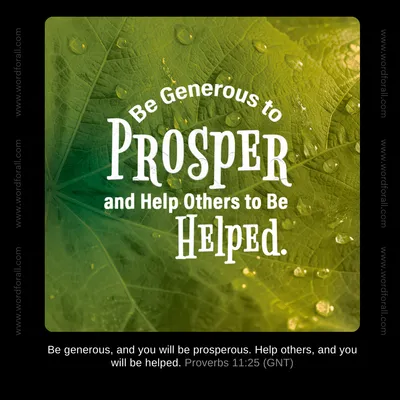 Be Generous