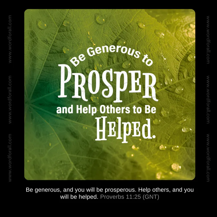 Be Generous
