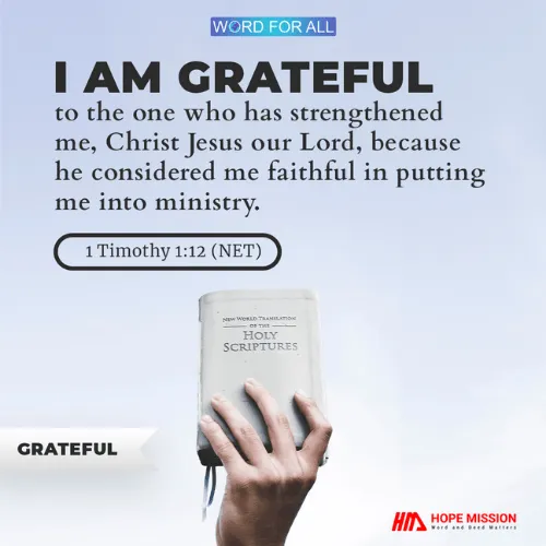 BE GRATEFUL.
