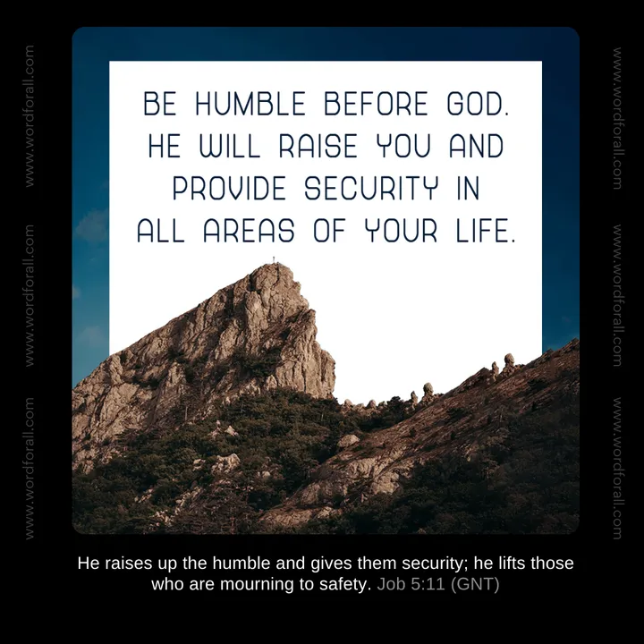 Be humble before God