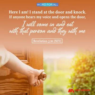 BE OPEN TO RECEIVE GOD, WHEN HE KNOCKS AT YOUR HEART.
