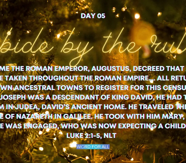 ? CHRISTMAS ? Devotional - Day 05