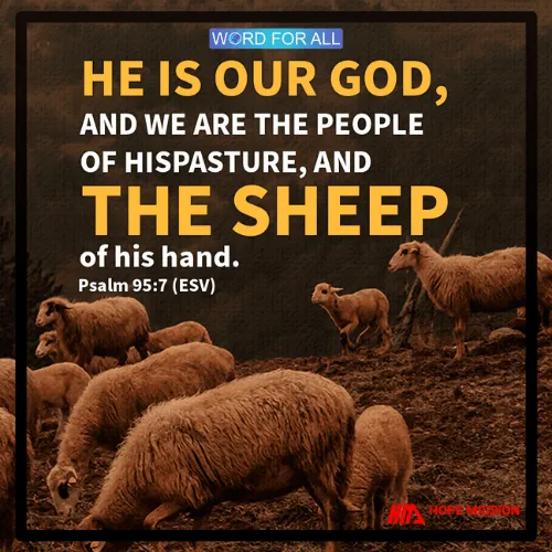 HE IS OUR GOD, AND WE ARE THE PEOPLE OF HIS PASTURE, AND THE SHEEP OF HIS HAND.