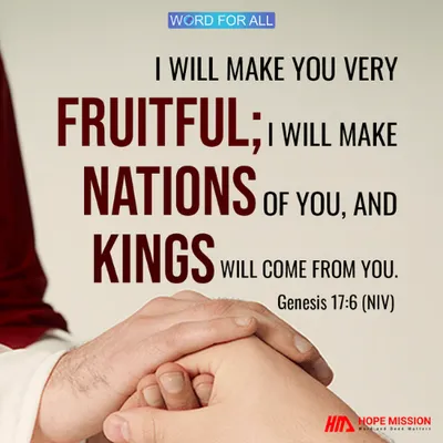 GOD WILL MAKE YOU VERY FRUITFUL.