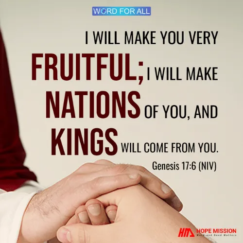GOD WILL MAKE YOU VERY FRUITFUL.