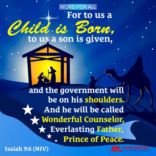 FOR TO US A CHILD IS BORN.