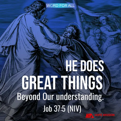 GOD DOES GREAT THINGS BEYOND YOUR UNDERSTANDING.
