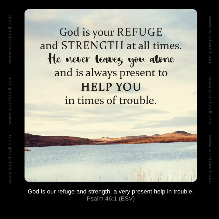 God is your refuge and strength at all times
