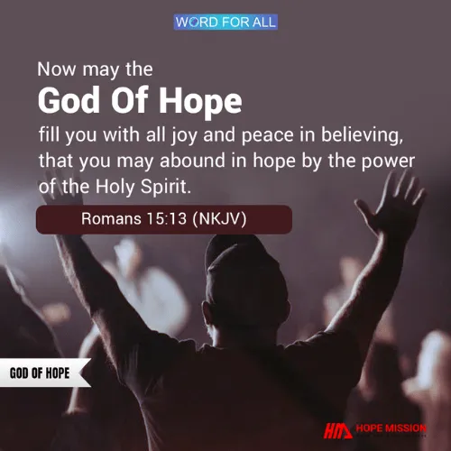 The God of Hope Will Fill You with Joy and Peace