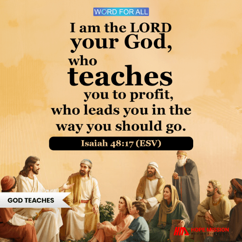 GOD TEACHES YOU TO PROFIT