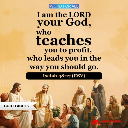 GOD TEACHES YOU TO PROFIT