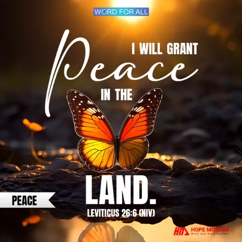GOD WILL GRANT PEACE IN YOUR LAND.