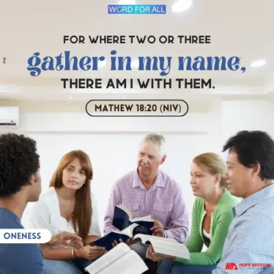 GOD WILL BE WITH YOU WHEN YOU HAVE ONENESS.