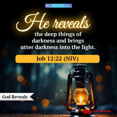 GOD WILL REVEAL DEEP THINGS TO YOU.