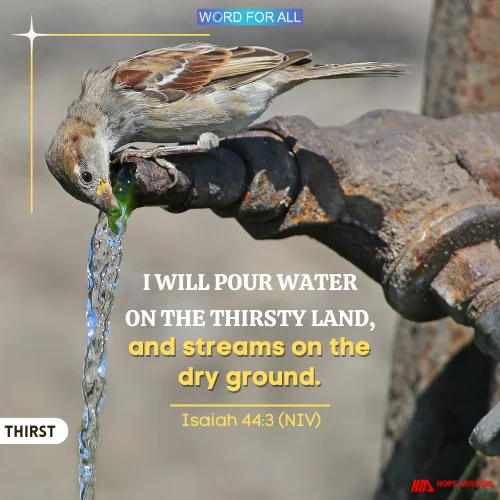 GOD WILL SATISFY YOUR THIRST.