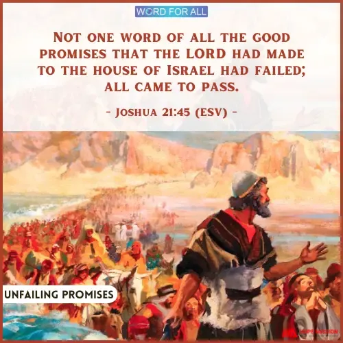 GOD'S PROMISES WILL NOT FAIL.
