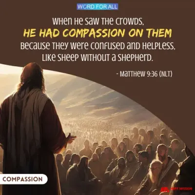 WHEN HE SAW THE CROWDS, HE HAD COMPASSION ON THEM