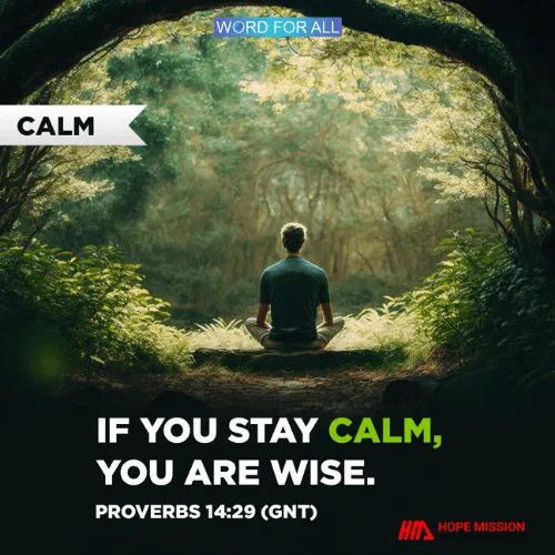 IF YOU STAY CALM, YOU ARE WISE.