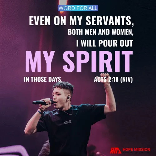 GOD WILL POUR OUT HIS SPIRIT UPON YOU.