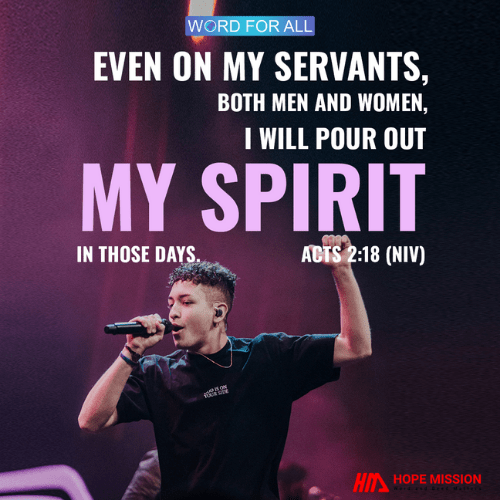 GOD WILL POUR OUT HIS SPIRIT UPON YOU.