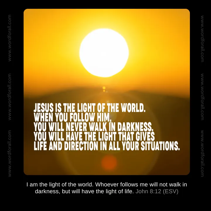 Jesus is the light of the world