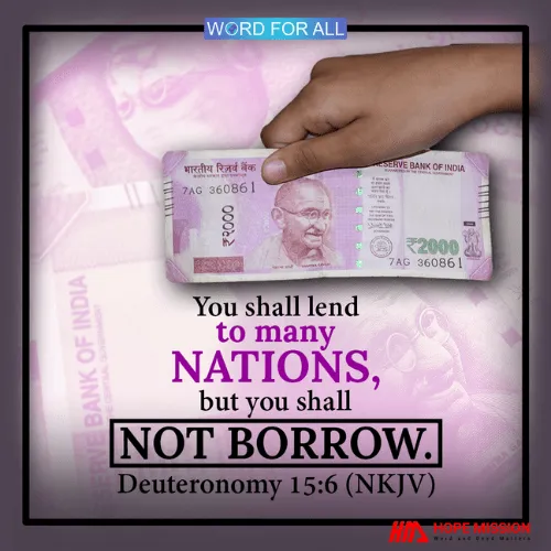 YOU SHALL LEND TO MANY NATIONS, BUT YOU SHALL NOT BORROW.