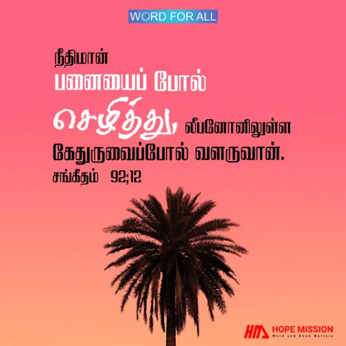 நேர்மையாக இருங்கள். நீங்கள் ஒரு பனை மரம் போல் செழித்து வளருவீர்கள்.